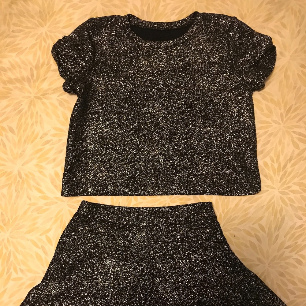 Necessary Objects fun top and skater skirt set